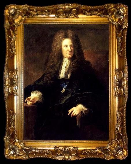 framed  Francois de Troy Portrait de Jules Hardouin-Mansart Premier architecte du Roi, ta009-2